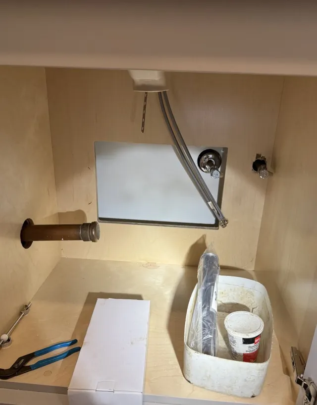 Bathroom faucet installation prep