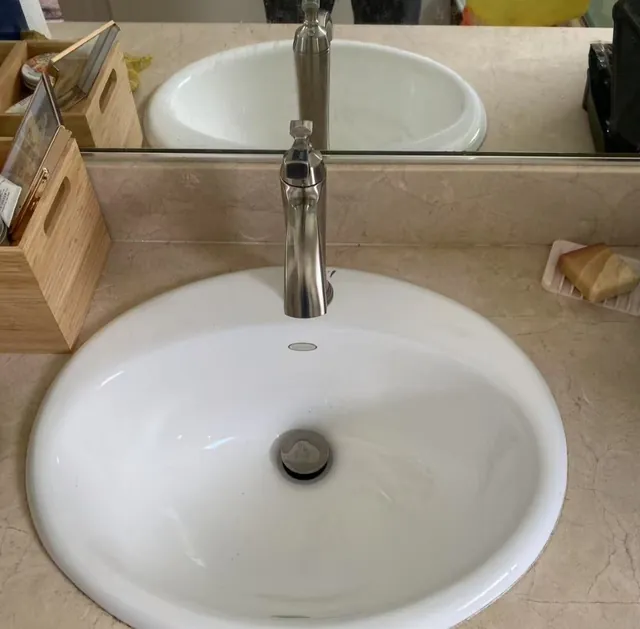 Bathroom sink faucet installation