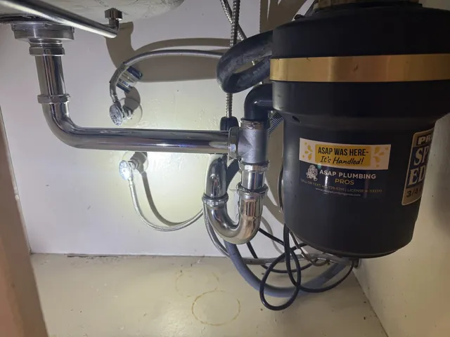 Leaking garbage disposal repair