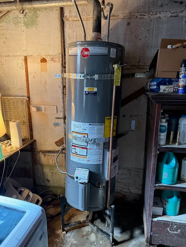 Rheem tank water heater installation