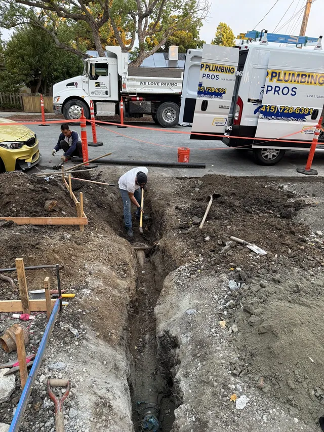 Sewer line repair project