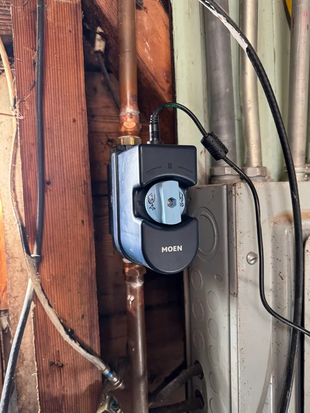Smart water shutoff leak detection install