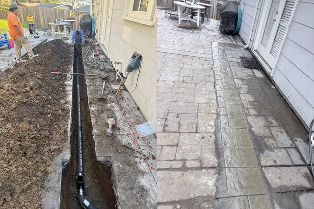 Tree root sewer line replacement